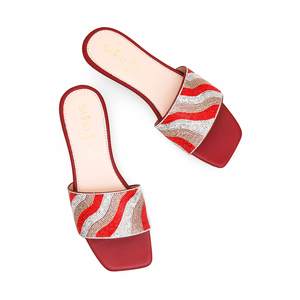 FN7802รองเท้ากีฬาแฟนซีสำหรับผู้หญิงสีน้ำตาลแดง - Product Image 1