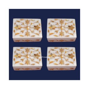 Caja de incrustaciones de mármol con diseño de aspecto moderno atractivo de primera calidad con fregona de nácar, uso de diseño de alta calidad para regalo de decoración del hogar - Product Image 1