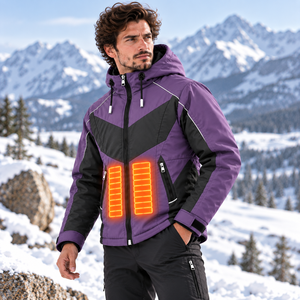 Rechargeable USB Heated <b>Jacket</b> Winter Outdoor Hooded Coat Battery Powered <b>Smart</b> Temperature Control Men Women OEM - Product Image 3