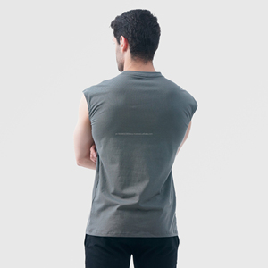 Débardeur de sport personnalisé pour homme, décontracté, style singlet de lutte, vêtement d'entraînement, t-shirt d'été pour la course, service OEM - Product Image 5