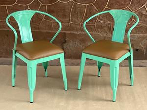 Chaises en métal vert olive modernes de haute qualité avec coussin, pour restaurant extérieur, maison, bureau - Vente flash - Product Image 3