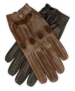 Gants de conduite en cuir véritable unisexe, doux, luxueux, respirants, perforés, avec sangle de poignet réglable, couleur et logo personnalisables - Product Image 6