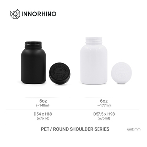 Premium 150ml 180ml PET Wide-mouth Boston Packer <b>Bottles</b> with CR Lid for Supplement <b>Pills</b> Packaging White/Black/Brown/Green/OEM - Product Image 4