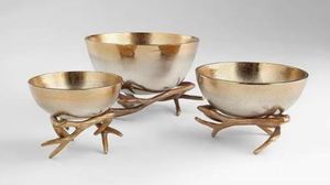 ชามอลูมิเนียมสีทอง ทนทาน ไม่แตกหัก เหมาะสำหรับเสิร์ฟและตกแต่งบ้าน ตกแต่งงานแต่งงาน - Product Image 2