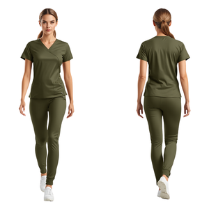 Conjunto de Uniforme Médico para Mujer, Estilo Jogger, Tejido Elástico de Mezcla de Algodón - Product Image 2