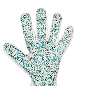 Gants de gardien de but de football en néoprène blanc sur mesure de qualité supérieure, avec sangle élastique allemande de 4 mm, coupe hybride. - Product Image 2