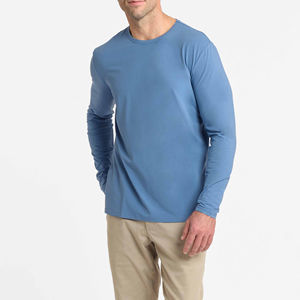 เสื้อยืดผู้ชายแขนยาวระบายอากาศได้ดีดีไซน์ลำลองสำหรับธุรกิจ - Product Image 3