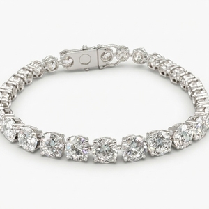 สร้อยข้อมือเพชรทรงกลม 27.08 กะรัต เพชรเลี้ยงในห้องปฏิบัติการ ทองคำแท้ 14K รับรองโดย IGI เครื่องประดับหรูหราสำหรับผู้หญิง ฉลองครบรอบ - Product Image 2