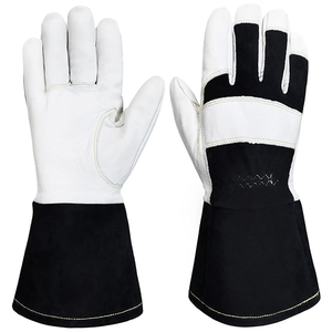 Good Supplier <b>Leather</b> Work Hand Wear Durable Palm Flexible Back Comfortable Cuff For Factory Garage Maintenance Canadian <b>Gloves</b> - Product Image 1
