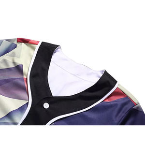 Camiseta de Béisbol Personalizada con Transferencia Térmica, Transpirable, Talla Grande, Manga Corta, Uniforme de Equipo OEM, Ropa Deportiva de Fábrica - Product Image 6