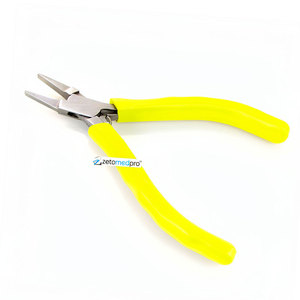 Alicates de Punta Plana – Herramienta Básica para Joyería, Superventas – Logotipo Personalizado y Marca Privada – ZETOMED PRO DIY Amarillo - Product Image 1