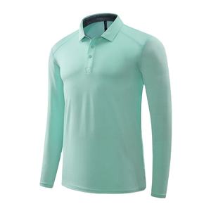 Jersey de 240gsm para hombre, 100% algodón suave para camisas, logotipo personalizado bordado, elegante, informal, manga larga, anticontracción, OEM, venta al por mayor - Product Image 5