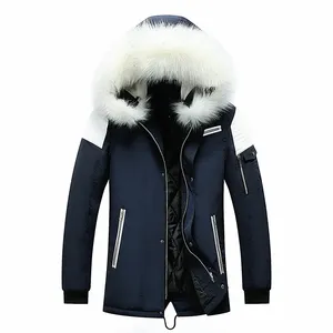 Parka de Invierno Reversible de Alta Calidad para Hombre, Chaqueta Larga con Capucha, Cuello Alto, Estilo Casual, Cierre de Cremallera, Lona de Algodón - Product Image 2