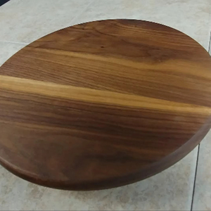 Wood Double Tier Rotating Tray Smooth-Spin Lazy Susan for <b>Tabletop</b> Spice Serving - Product Image 1