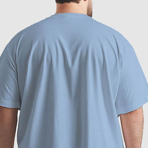 เสื้อยืดโอเวอร์ไซส์ผู้ชาย น้ำหนักเบา ผ้าฝ้าย 100% ระบายอากาศ แห้งเร็ว สไตล์ไฮสตรีท โลโก้ด้านหน้า ทรงยาว ไซส์สั่งทำได้ - Product Image 6