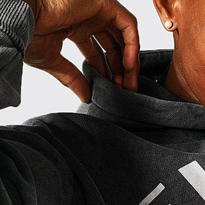 Ensemble de survêtement à capuche floral pour hommes Perfectionists Country Club, gris, coupe ample, longueur intégrale, décontracté, streetwear d'hiver, sweat-shirt et pantalon - Product Image 5