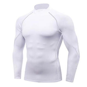 Men's Custom Long Sleeve Compression Gym Rash Guard Breathable Nylon Shirt with Sun Protection & <b>Sublimated</b> MMA Design - Product Image 4