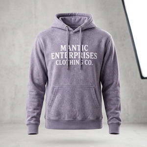 Sweat à capuche pour homme, style hiver, délavé à la pierre, avec impression personnalisée, nouveau style délavé à l'acide - Product Image 1