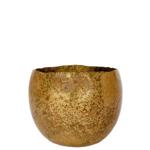 Jardinière en laiton de conception standard, de forme ronde, pour balcon, jardin, décoration de la maison, couleur dorée, jardinières à fleurs - Product Image 2