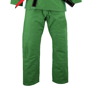 Kimono Verde de BJJ para Adultos, Unisex, 100% Algodón, Ropa Duradera para Artes Marciales, Corte Regular, con Cinturón Negro - Product Image 3
