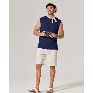Camiseta sin mangas para hombre, camiseta deportiva premium, tela ligera y transpirable, ajuste cómodo para gimnasio, entrenamiento, fitness - Product Image 4