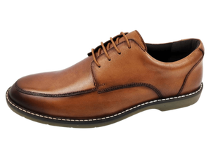 Zapatos Oxford de Cuero Genuino Marrón para Hombre, Punta Redonda, con Cordones, Suela de Goma Transpirable, para Todas las Temporadas - Product Image 4