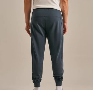 Pantalon de survêtement homme en toile, taille mi-haute, coupe large, léger, foncé, pour le sport et le fitness, idéal pour la gym et le jogging - Product Image 5