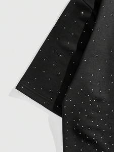 T-shirt de marque de haute qualité 100% coton épais, style hip-hop avec strass, t-shirt imprimé délavé à l'acide pour hommes - Product Image 3