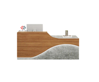 Comptoir d'accueil moderne pour infirmières en marbre de qualité supérieure, dimensions standard, pour hôpital/centre commercial, résistant à l'eau, garantie 10 ans
