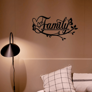 CIFbuy Elegante Insegna Decorativa 'Happy Home' con Scritta Vintage Floreale, Targa da Parete in Stile Rustico per Soggiorno, Camera da Letto, Ingresso, Bar - Product Image 2