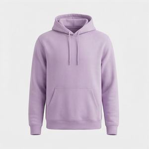 Sudadera con capucha extragrande de algodón polar, personalizada con logo bordado, teñida lisa para otoño, suave y cálida, al por mayor - Product Image 1