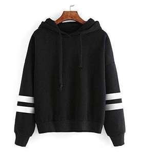 Sudadera con capucha color borgoña para hombre, corte regular, estilo casual tejido, manga larga con rayas blancas en las mangas - Product Image 2