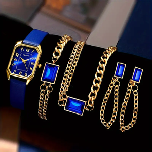 Montre pour femme 192002, élégante, rectangulaire, à quartz, analogique, bracelet en cuir - Product Image 2