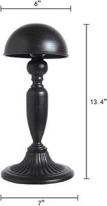 Vintage Style Dome Shape Metal Hat Rack Stand Removable Cap Wig Storage Holder Display Stand for Home Boutique <b>Dressing</b> <b>Table</b> - Product Image 2