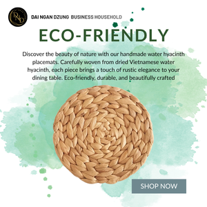 Eco-friendly Water Hyacinth Round <b>Table</b> <b>Mat</b> Handcrafted Bohemian Design Non-Slip - Product Image 3