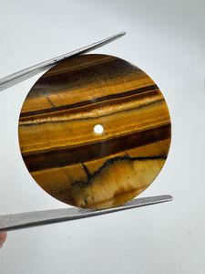 หน้าปัดนาฬิกาไทเกอร์อายธรรมชาติ ด้านหลังแบน ขนาด 34 มม. หนา 0.6 มม. ขัดเงาด้านเดียว - Product Image 3