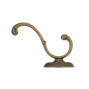 Porte-manteau mural en métal style victorien rustique, bronze vieilli, pour entrée et buanderie, quincaillerie de mobilier haut de gamme, crochets doubles - Product Image 2