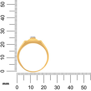 Bague Chevalière Solitaire de Luxe pour Homme en Or Jaune 18K avec Diamant Taille Brillant Sertie en Bezel, Alliance de Mariage, Bijoux Fins pour Fête, Vente en Gros - Product Image 5