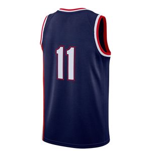 Maillot de basket-ball rouge marine pour hommes, sans manches, uniforme d'équipe athlétique, chemise de sport légère, respirante, pour entraînement et match - Product Image 2