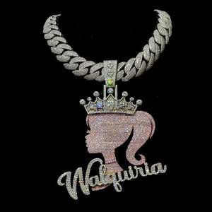 Joyería de Lujo Hip Hop para Hombre, Colgante Personalizado con Letra, Plata de Ley 925, con Moissanita VVS Certificada, Número, Nombre, Inicial, Logotipo - Product Image 6