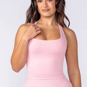 Nuevo Top Corto Básico de Algodón sin Mangas para Mujer con Logotipo Personalizado, Camiseta sin Mangas Ajustada de Verano - Product Image 6