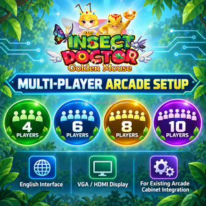 ชุดเกมยิงปืนอาร์เคด VGAME Insect Doctor Golden Mouse 5.6 สำหรับตู้เกมส์ 4 6 8 10 ผู้เล่น - Product Image 4