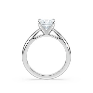 Anillo de compromiso solitario Bernice con diamante de talla princesa de 1 quilate, elegante banda de oro rosa, joyería clásica atemporal para mujer, fina - Product Image 4