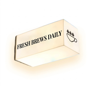 Enseigne LED personnalisée à double face, boîte lumineuse suspendue, enseigne publicitaire pour devanture de magasin, café, salon de manucure - Product Image 1