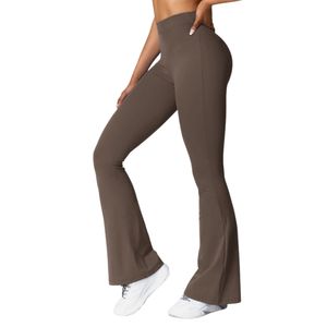 OEM ODM Women High Waist <b>Flare</b> Yoga <b>Leggings</b> Peach Hip Lift Quick Dry Breathable Fitness Gym Pants Wholesale - Product Image 3