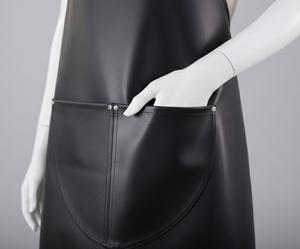 Tablier de barbecue en cuir marron rustique avec porte-bière, équipement de grillades professionnel pour cadeaux de la fête des pères LPN-0267 - Product Image 2