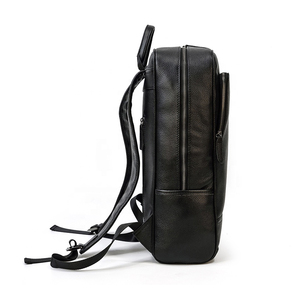 Men's Urban Genuine Leather Backpack Zipper Closure-Lightweight Waterproof Casual Hiking Laptop Bag - Product Image 5