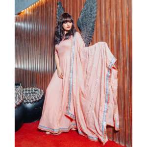 Ensemble de costume en mousseline de soie XS Blooming Peach - Product Image 5