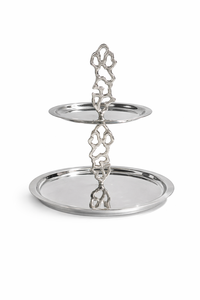 Luxury Gold Stainless Steel Serving Tray Round – Arabic Hospitality <b>Platter</b> for Ramadan Eid Majlis Serving - Product Image 2