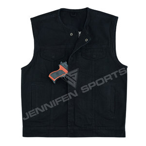 Chaleco de lona 100% algodón para hombre, hecho a medida, para motociclistas, ropa de cuero para clubes de motociclistas y grupos de motociclistas, ideal para el verano. - Product Image 4